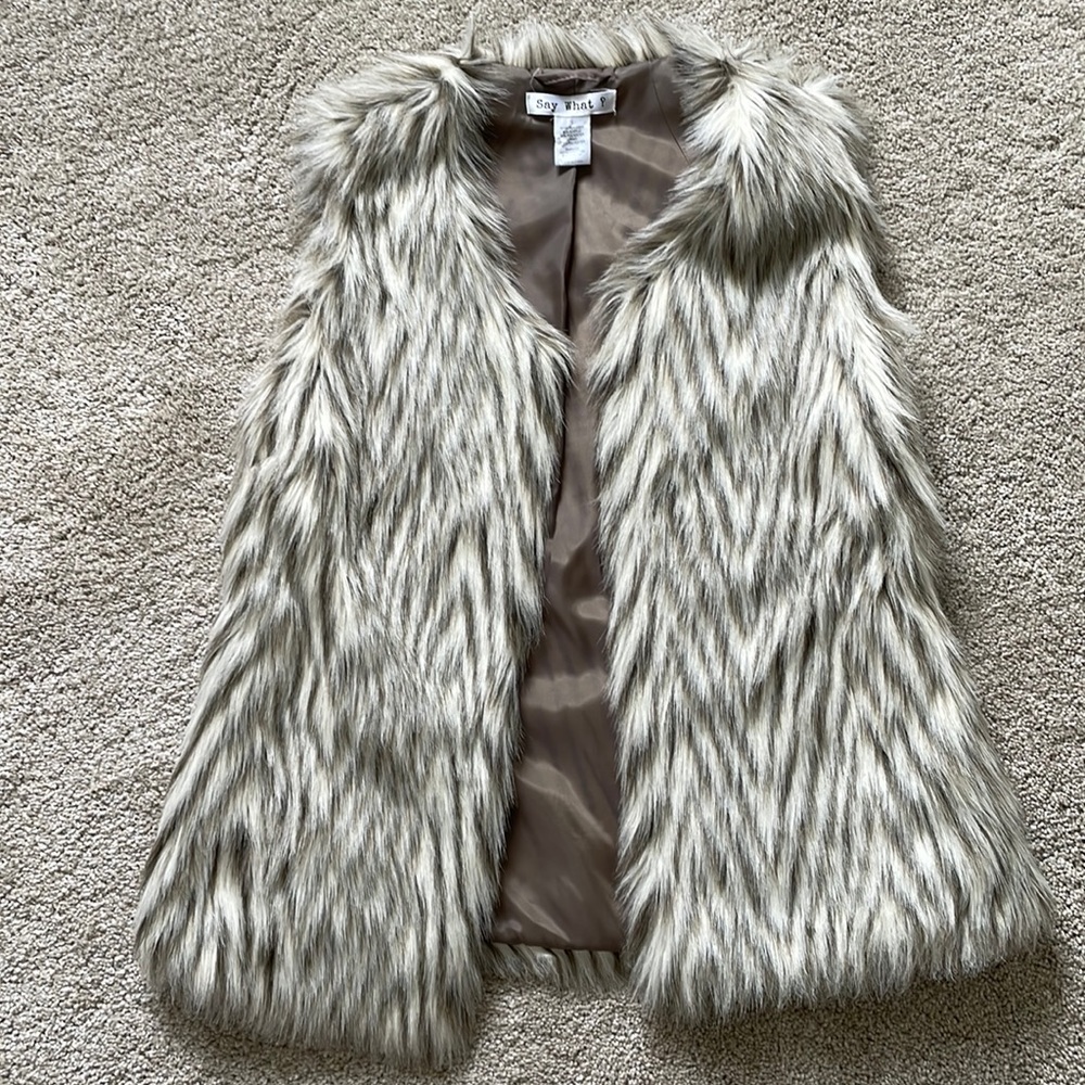 Faux fur vest